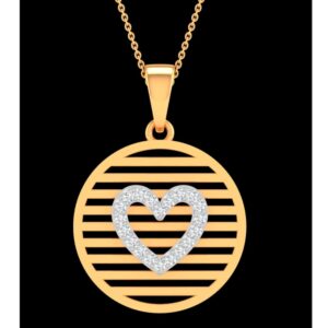 18kt, yellow gold lined textured pendant JKP180.