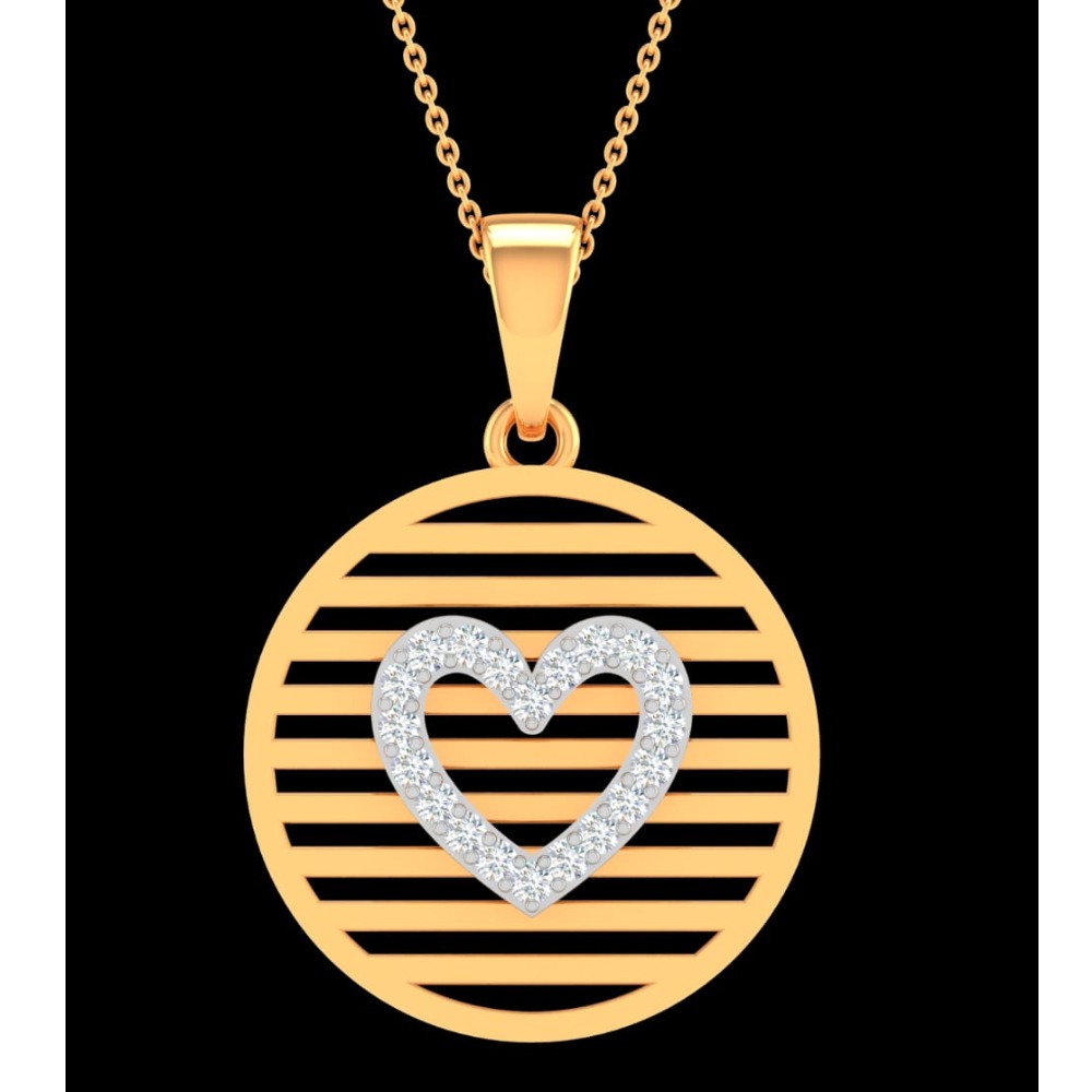 18kt, yellow gold lined textured pendant JKP180.