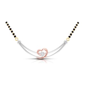 18kt white gold and rose gold mangalsutra