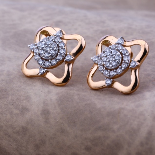 18KT Rose Gold White Diamond Tops