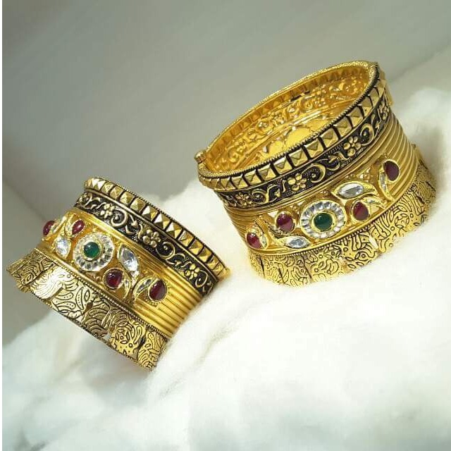 916 Gold Hallmark Royal Rajwadi Bridal Bangle