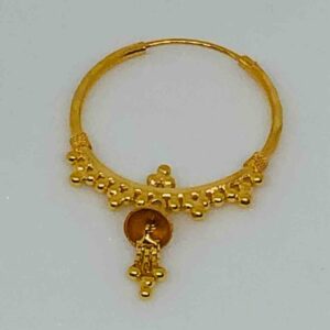 18kt exclusive ladies plain gold kadi (earrings )