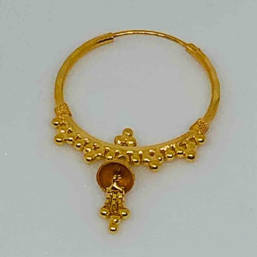 18kt exclusive ladies plain gold kadi (earrings ) - Image 3