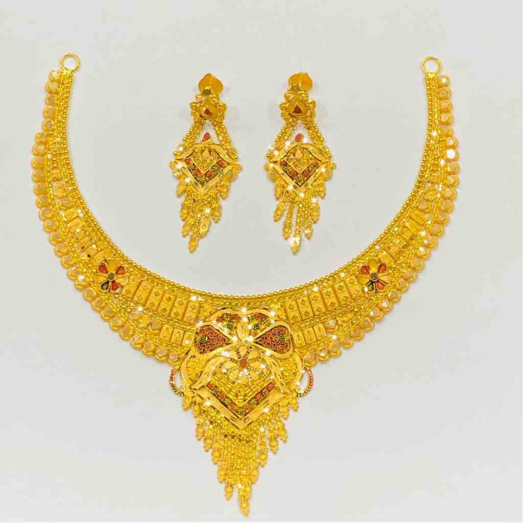 22kt exclusive ladies plain gold set
