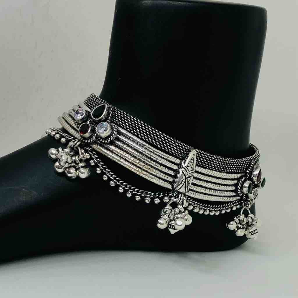exclusive antique ladies oxidised payal