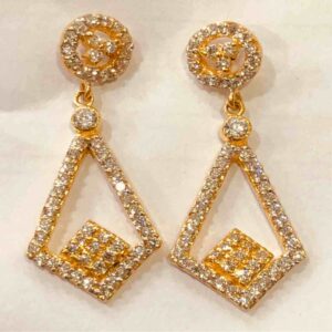18kt exclusive ladies rose gold earring