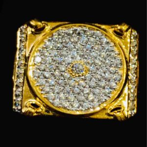 22KT Gold Round Shape Gents Ring