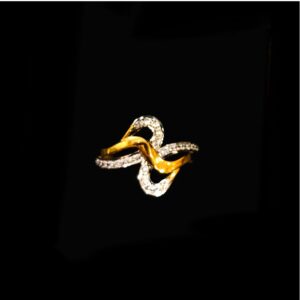 916 Gold Fancy CZ Diamond Ladies Ring