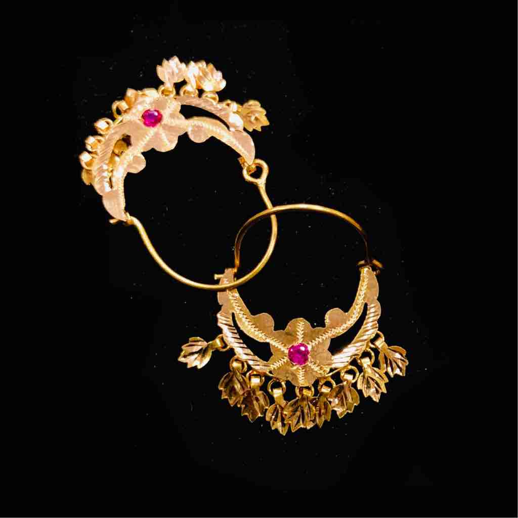 916 Gold Pink Stoned Fancy Nakhla - Image 3