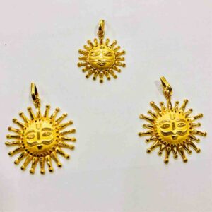 22KT Gold Indian Surya Pendant