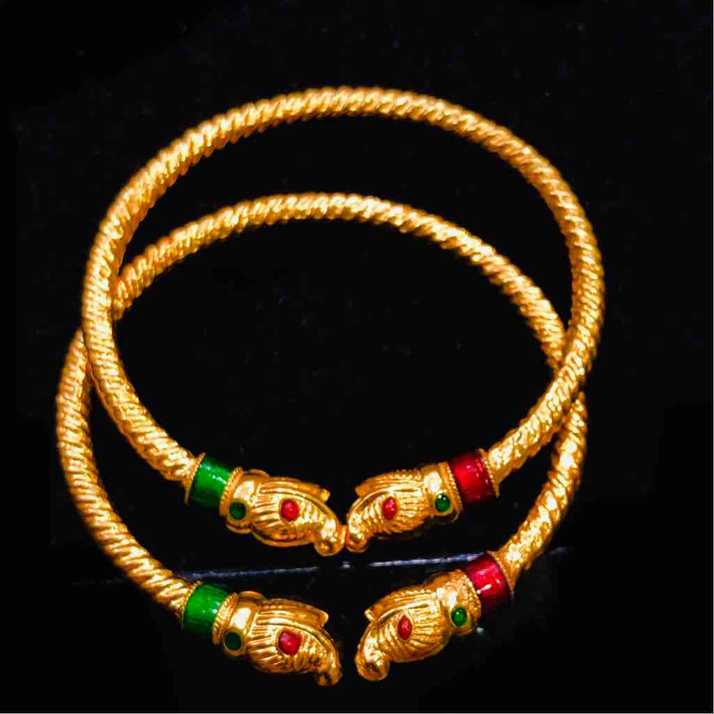 22KT Colorful Gold Baccha Kada - Image 2