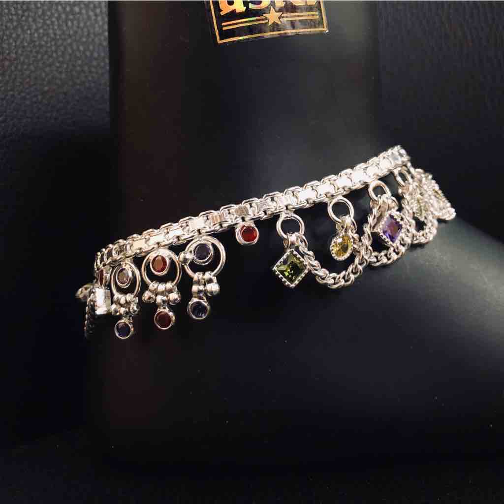 750 Silver Jasti exclusive fancy zulla payal - Image 5