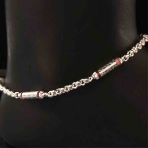 925 Sterling Silver Fancy Light Weight Anklet