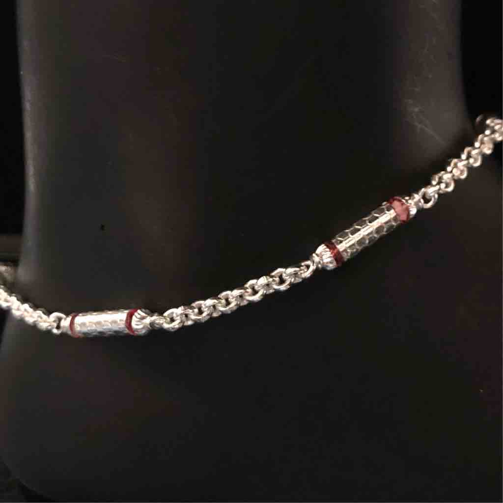 925 Sterling Silver Fancy Light Weight Anklet - Image 4
