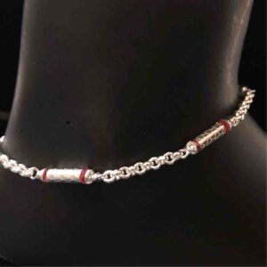 925 Sterling Silver Fancy Light Weight Anklet
