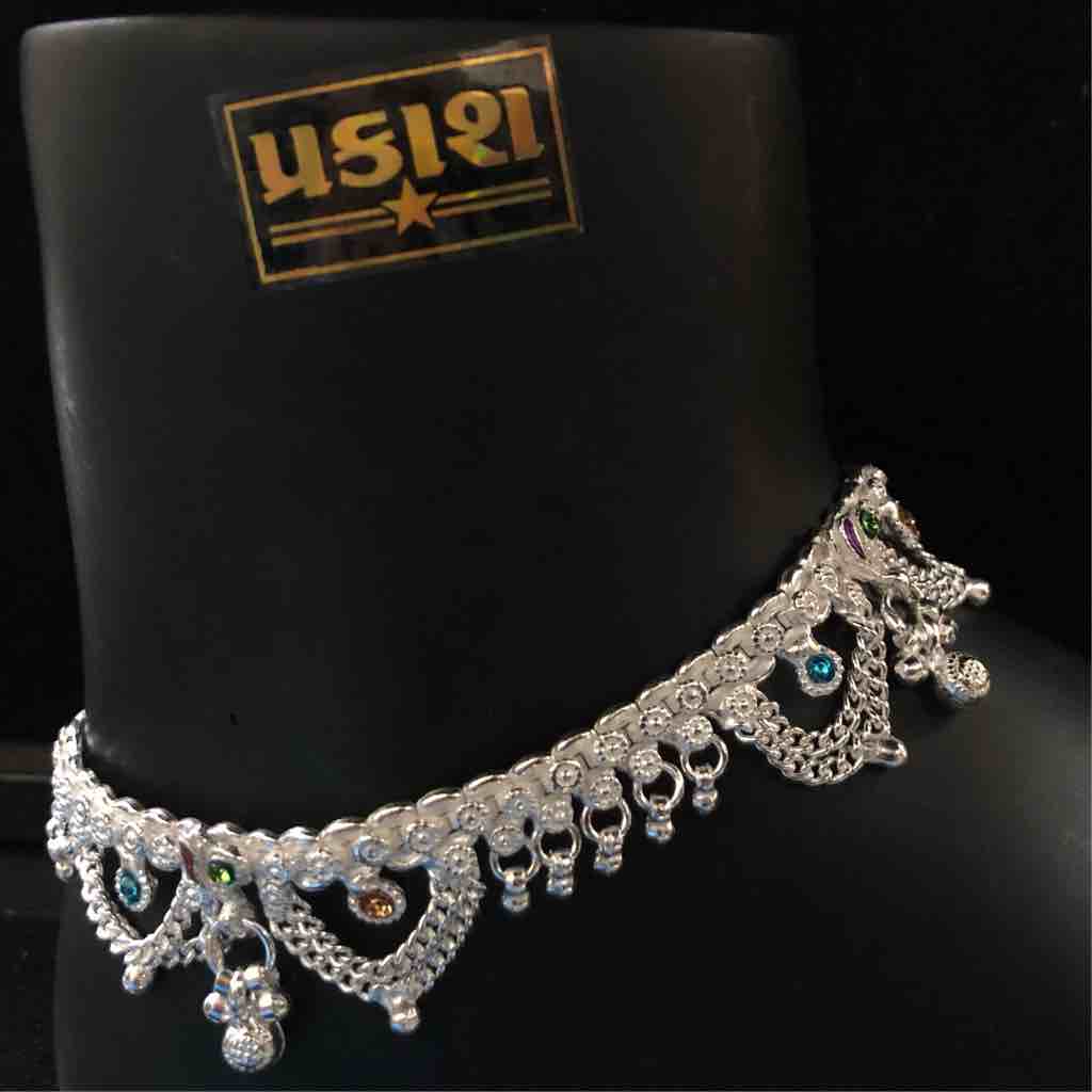 Fancy Silver Zulla Payal - Image 3
