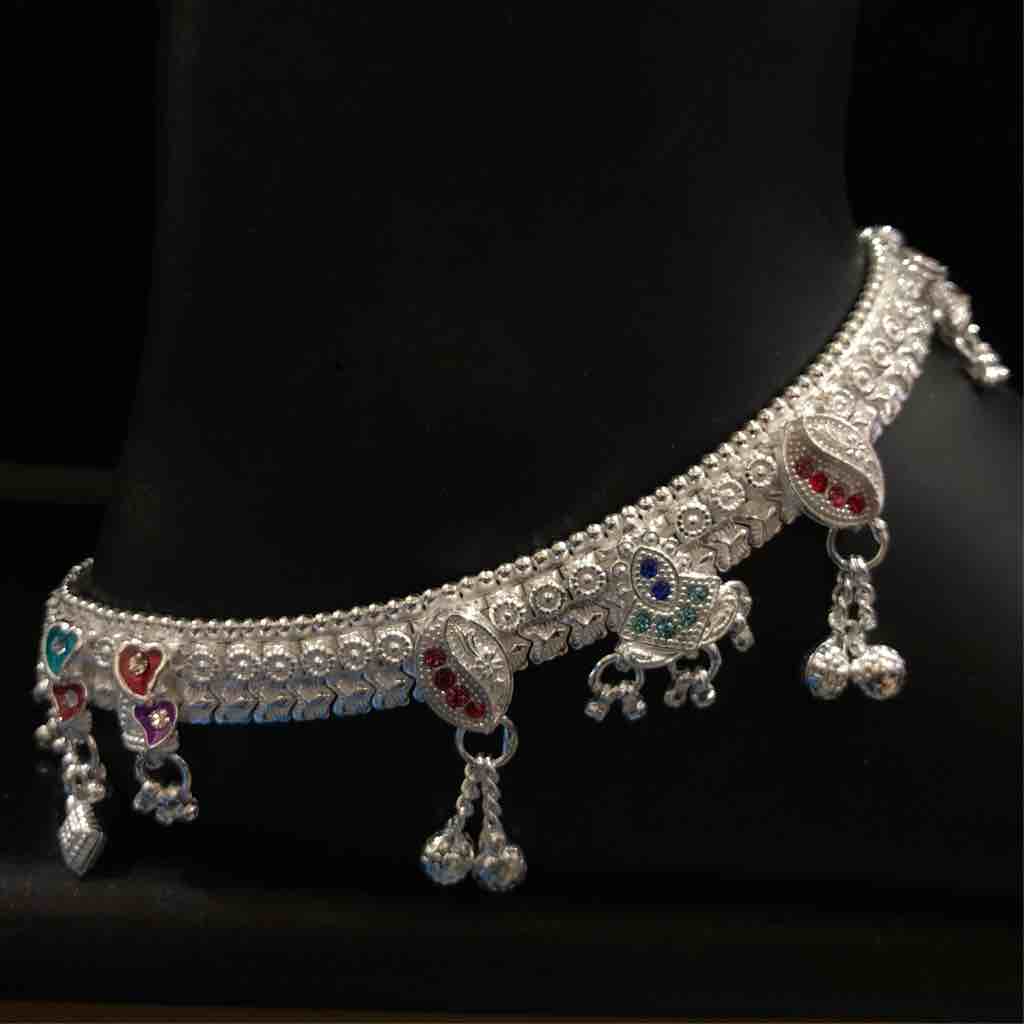 Fancy Silver Zulla Payal - Image 2
