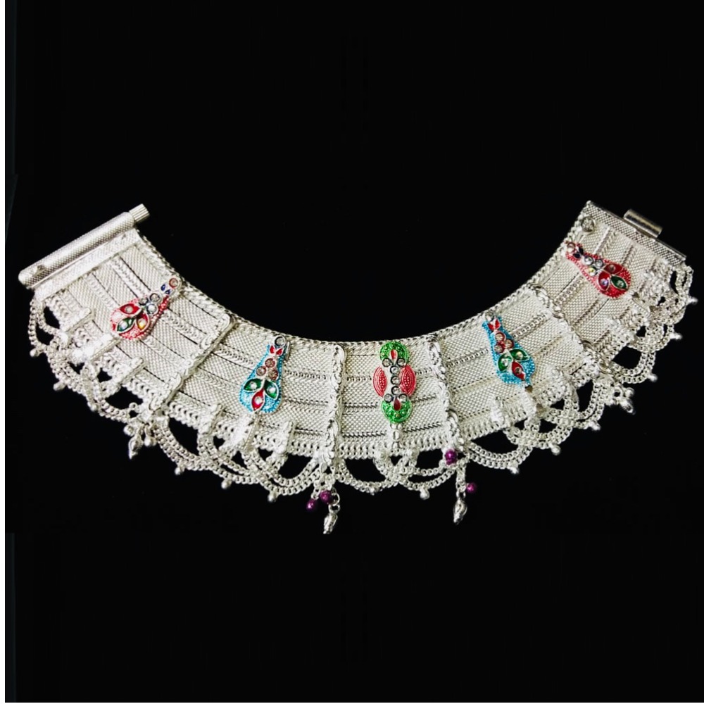 Silver Designer Broad Latkan Payal