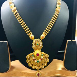 916 Traditional Gold Ladies Jadtar Necklace