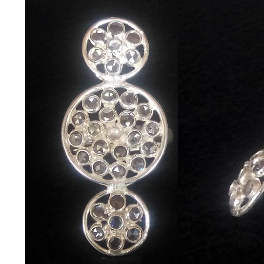 Silver Studded Circle Ring - Image 2