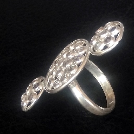 Silver Studded Circle Ring