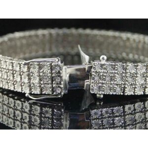 1 CT Diamond Bracelet Solid 14K Hallmarked White Gold Bracelet