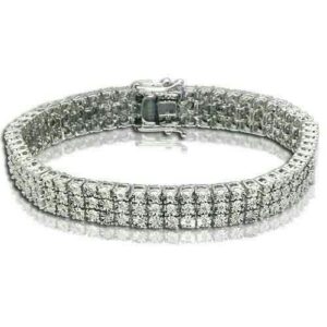 1 CT Diamond Bracelet Solid 14K Hallmarked White Gold Bracelet