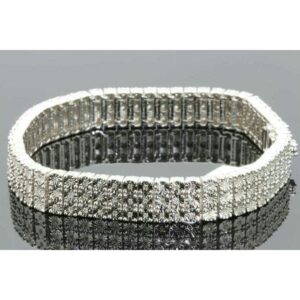 1 CT Diamond Bracelet Solid 14K Hallmarked White Gold Bracelet