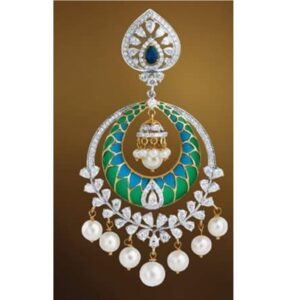 Modern Beaded Earring CAD Design