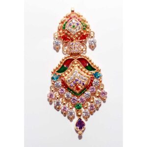 916 Gold Meenakari Pendant