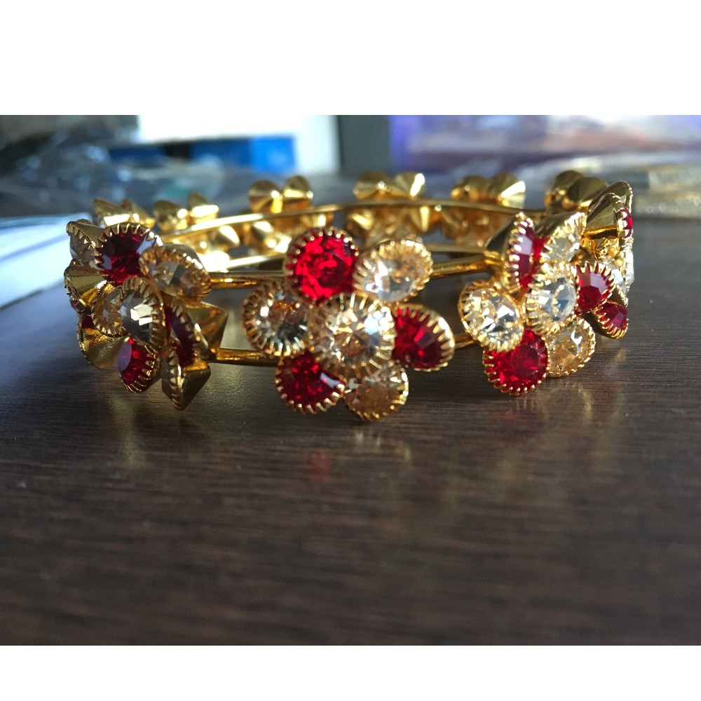 Stylish Artificial Gold  Plated Diamond Bangles