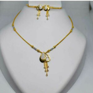 916 fancy chain set With earings