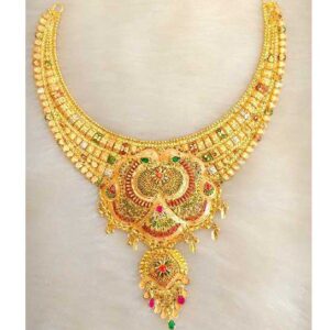 916 Double Gold Bridal Necklace Set