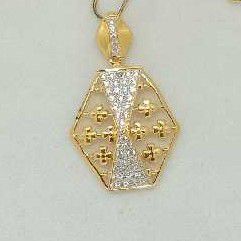 916 Gold Ladies Designer Pendant Set