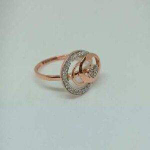 18KT Rose Gold Heart Shaped Ladies Wedding Ring