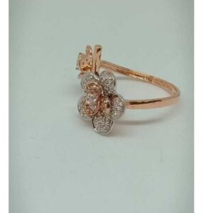 18KT Rose Gold Flower Designer Ladies Wedding Ring