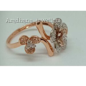 18KT Rose Gold Flower Designer Ladies Wedding Ring