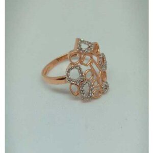 18KT Rose Gold Ladies Modern Wedding Ring