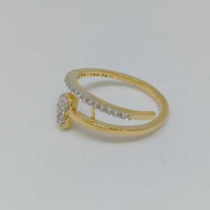 18KT Rose Gold Heart Shape Ladies Ring
