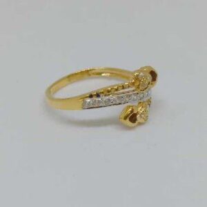 916 Gold Designer Ladies Heart Shape Ring
