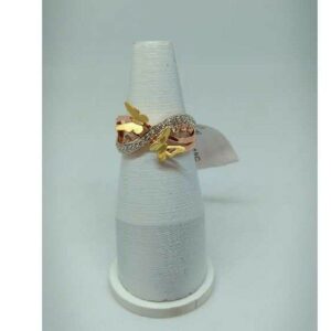 18KT Tri Coloured Butterfly Rose Gold Ring
