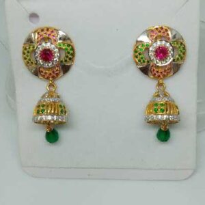 916 Gold Rajwadi Style Earring