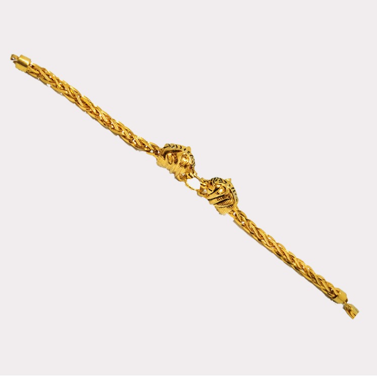 916 Gold Indian Rajwadi Gents Lucky Bracelet