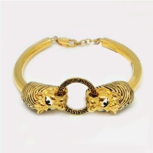 916 Gold Rajwadi Lion Shaped Bracelet