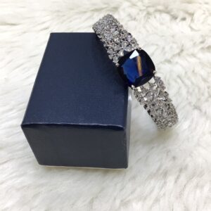 Silver Forming Blue Stone Bracelet