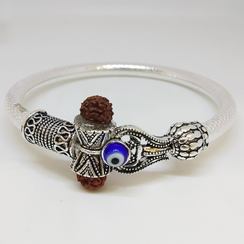 STERLING SILVER RUDRAKSH KADA BRACELET