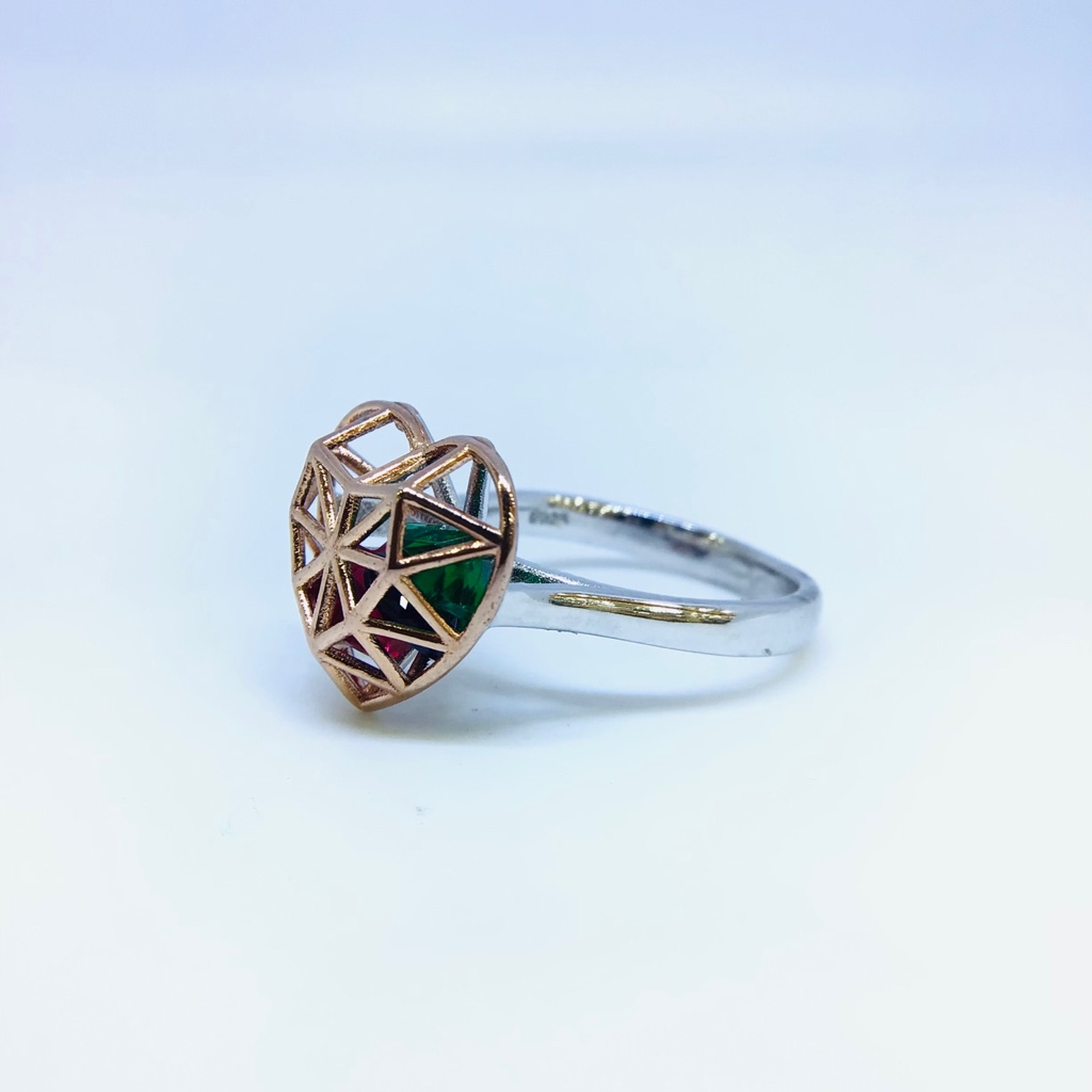 FANCY ROSE GOLD STERLING SILVER RING - Image 3