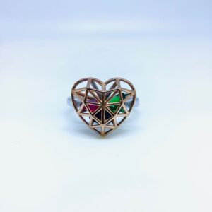 FANCY ROSE GOLD STERLING SILVER RING
