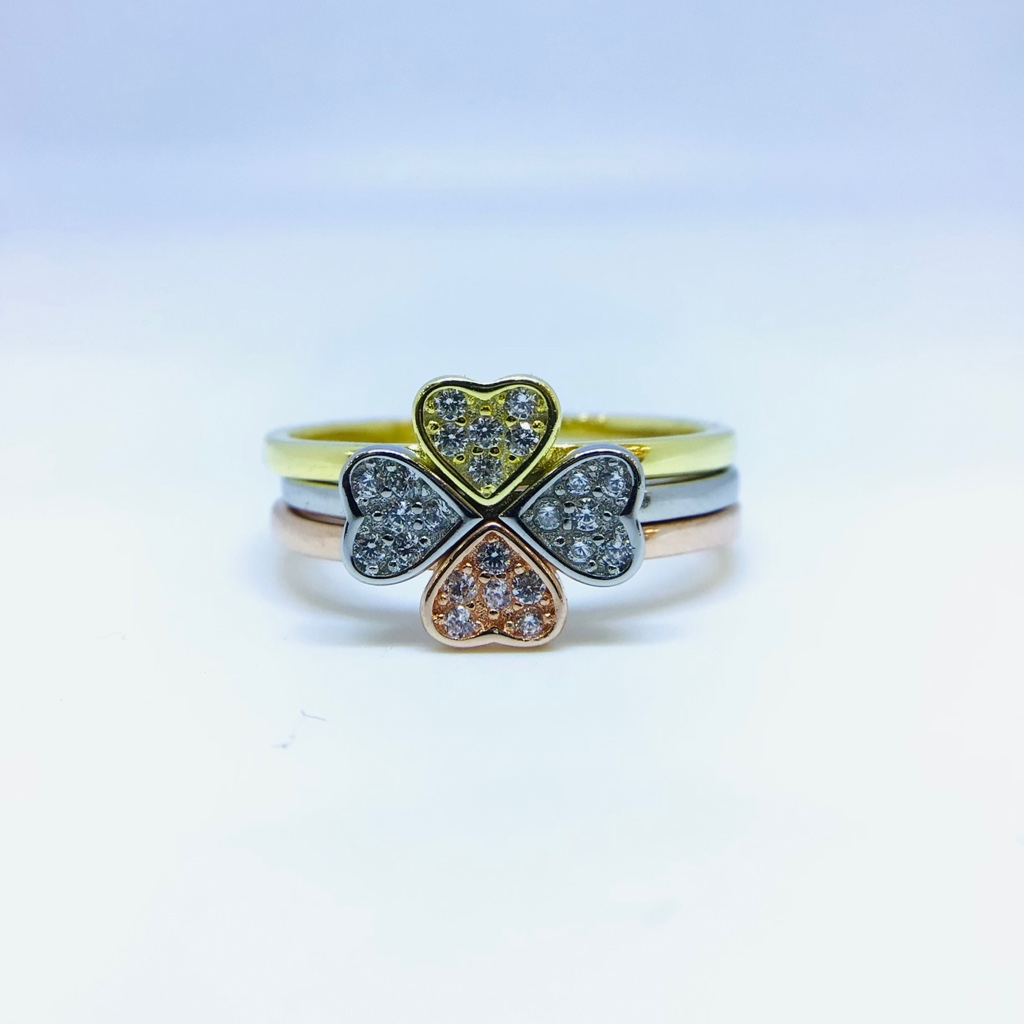 DESIGNING FANCY HEART 3 IN 1 STERLING SILVER RING