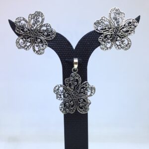 FANCY 925 OXIDISED PENDANT SET